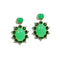 Sole Drop With Natural Chrysoprase Tsavorite And Garnet Earrings - 1